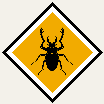 Official mark of the Unit: a stag beetle, upright, on an amber diamond.